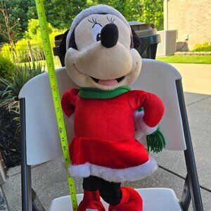 Gemmy Disney Minnie Mouse Christmas Holiday Dress 25" Decoration FUN Mickey GUC.